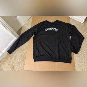 Swiftie Black Graphic Pullover, Size XL, 100% Polyester